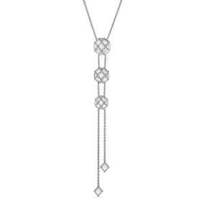 Isola Lariat Necklace with Mother of Pearl