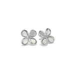 Load image into Gallery viewer, Stud Earrings with Mother of Pearl and Diamonds
