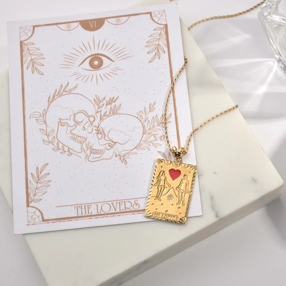 Sorellina Gli Amanti Tarot Card Necklace — Etc