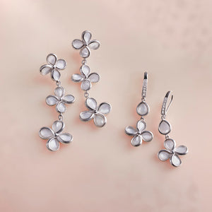 Triple Drop Earrings with Mother of Pearl